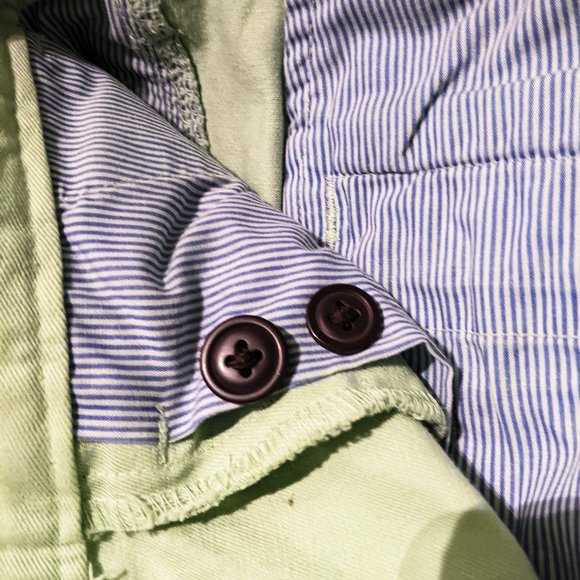 Lands End flat front comfort first chinos,  bay green, mens 34/30.5 - Picture 3 of 8